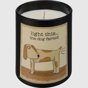Light This The Dog Farted Black Candle- French Vanilla 8oz